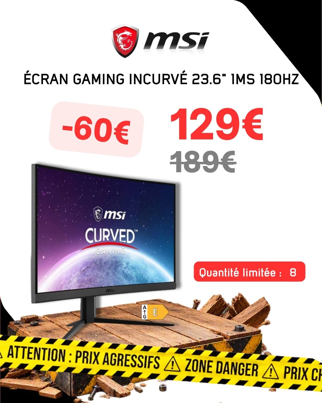 Ecran incurvé 23.6